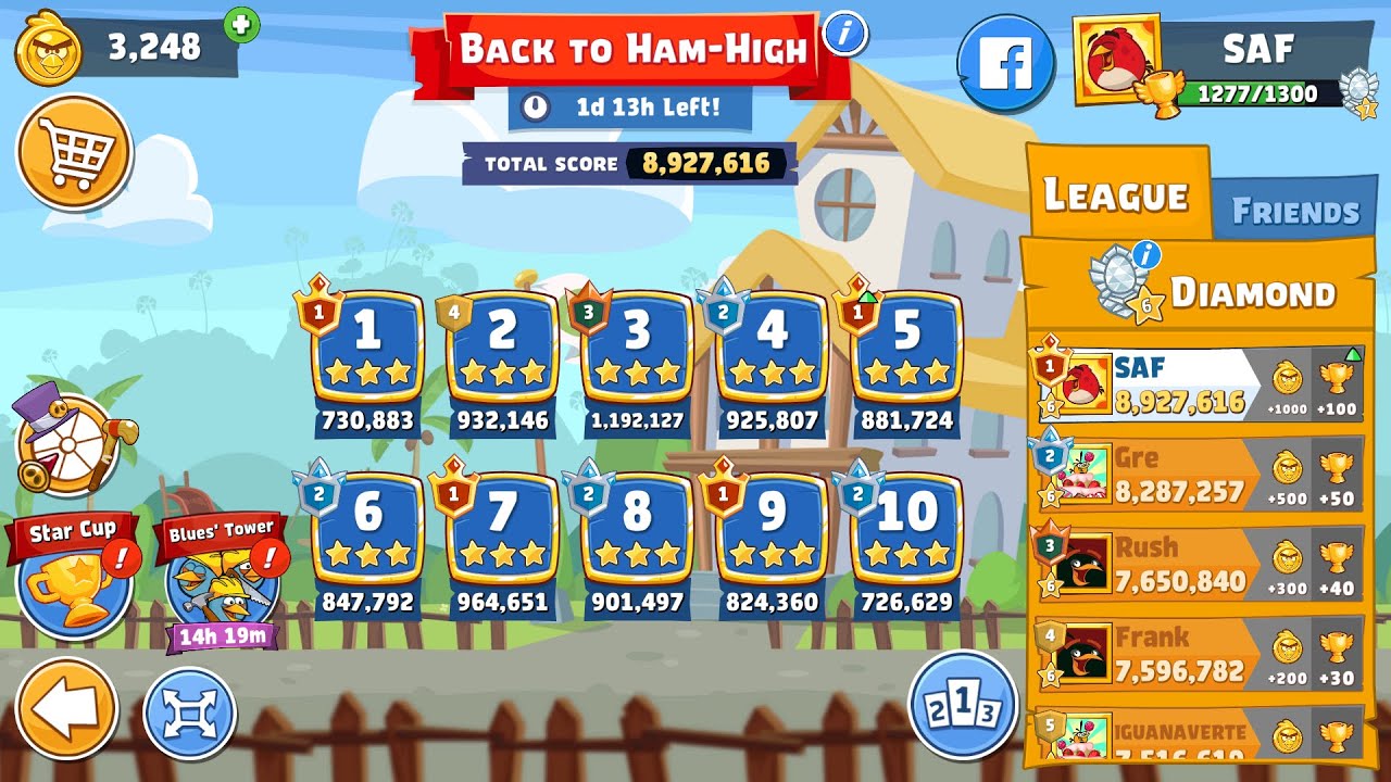 Angry Birds Friends. Back to Ham-High (24.08.2024). All levels 3 stars. Passage from Sergey Fetisov