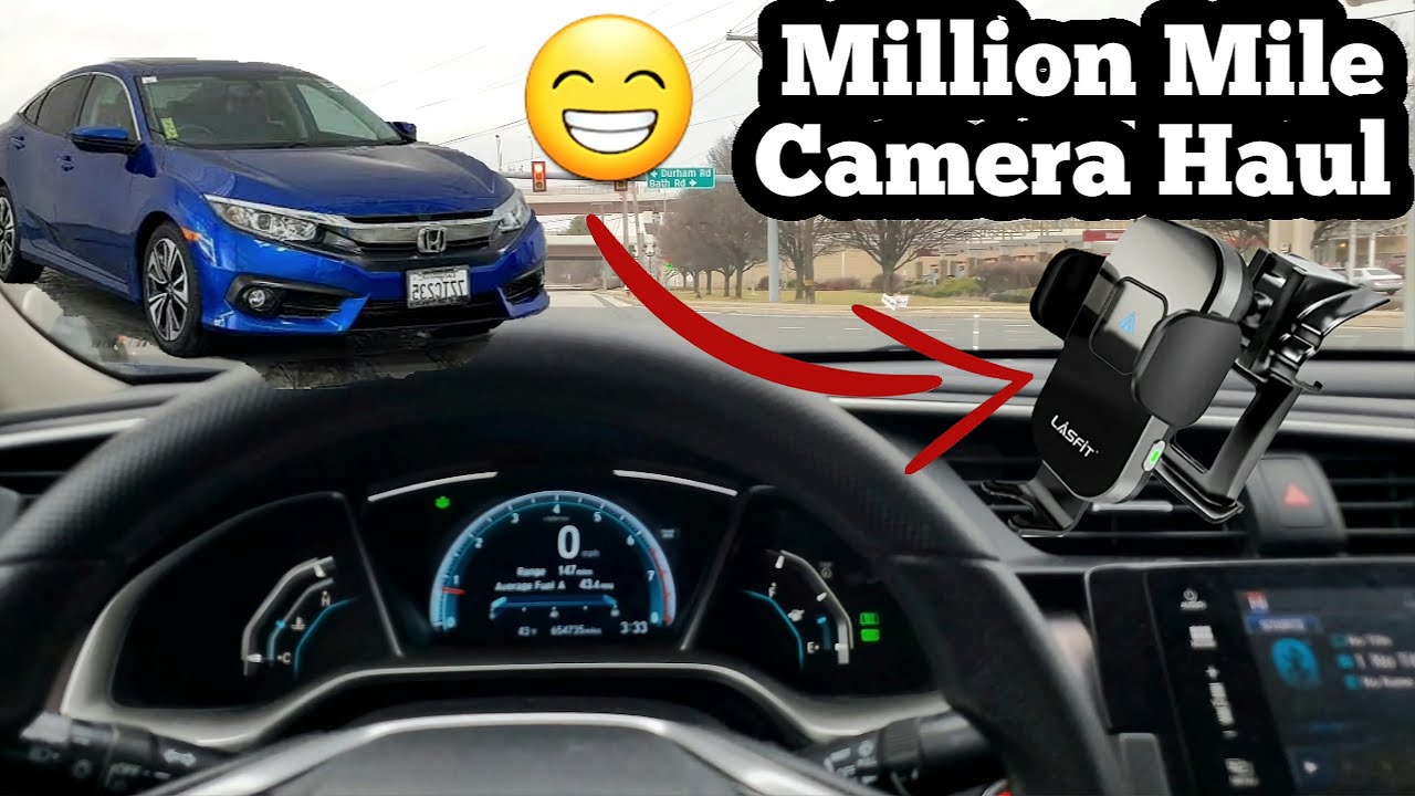 Best custom PHONE MOUNT CHARGER and CAMERA SETUP  for my 700k MILE 2017 10th gen Honda Civic!