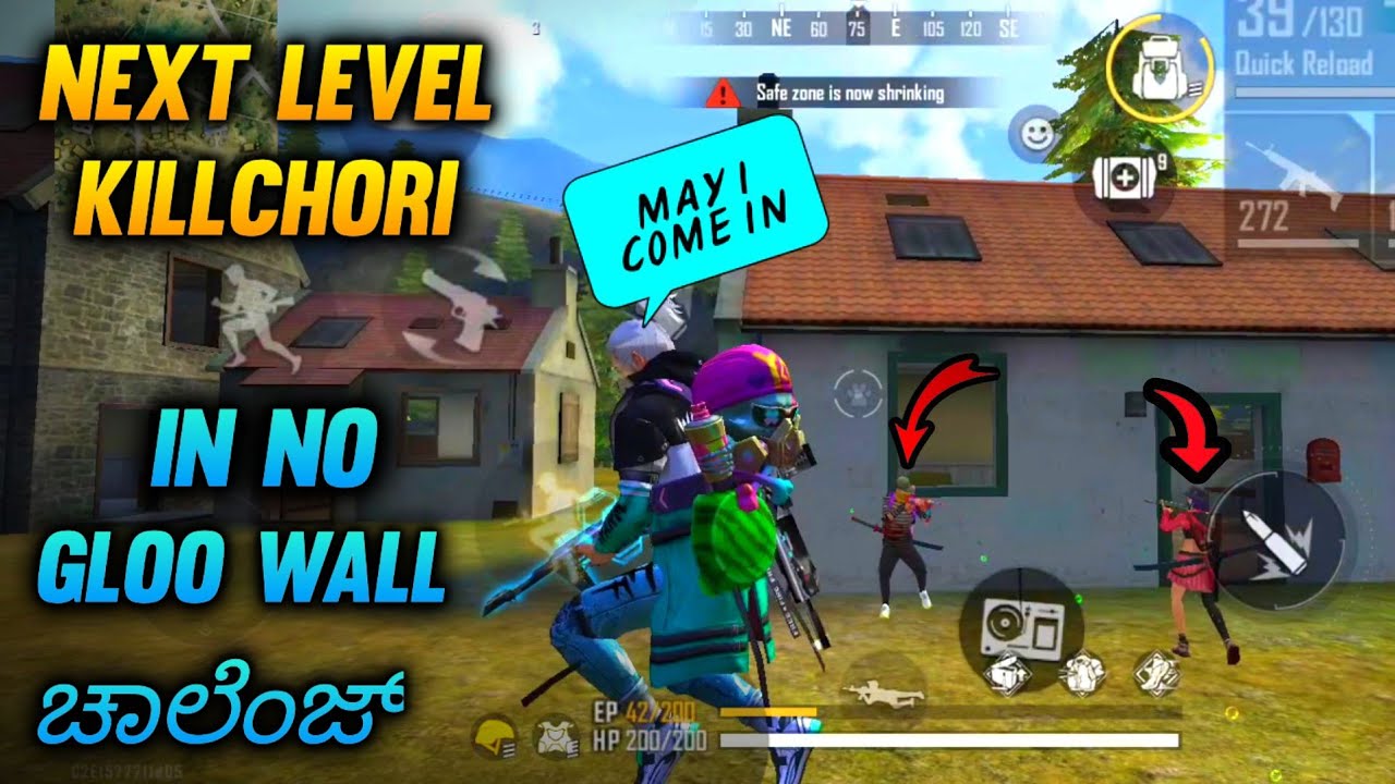 FREE FIRE KANNADA|| NEXT LEVEL KILLCHORI IN NO GLOO WALL CHALLENGE||THE DD||