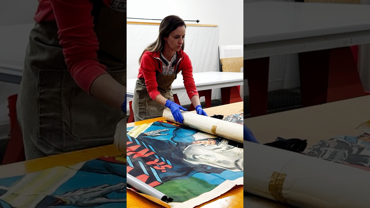 Restoring a HUGE Superman Poster!