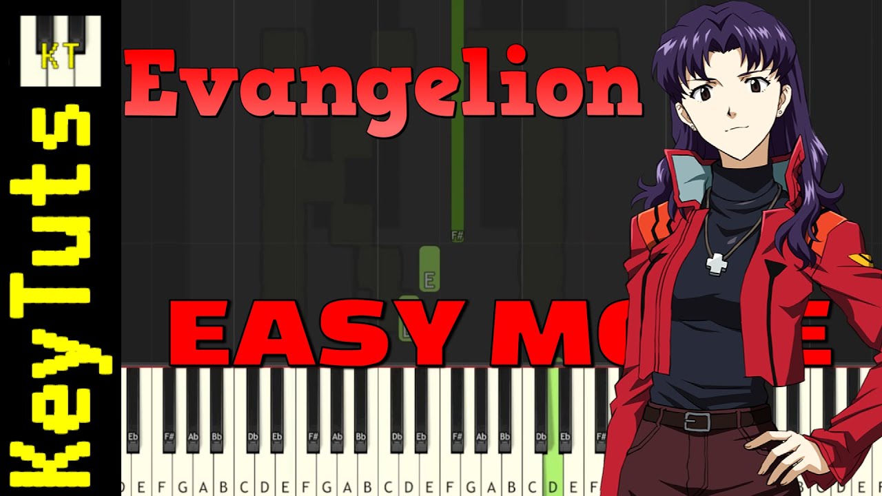 Cruel Angel’s Thesis from Evangelion - Easy Mode [Piano Tutorial] (Synthesia)