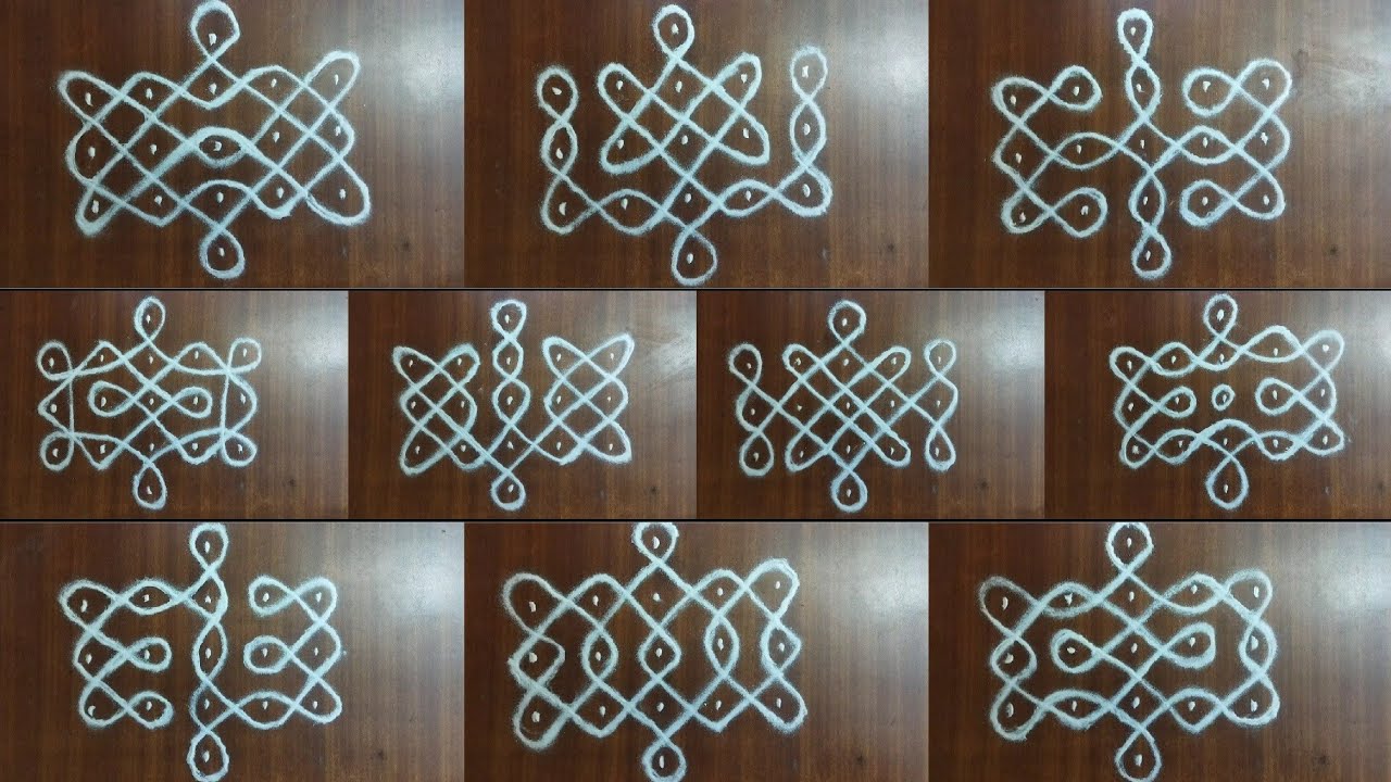5*3 dots 11 small simple Kambi Kolam, easy super amazing Kolam, trending