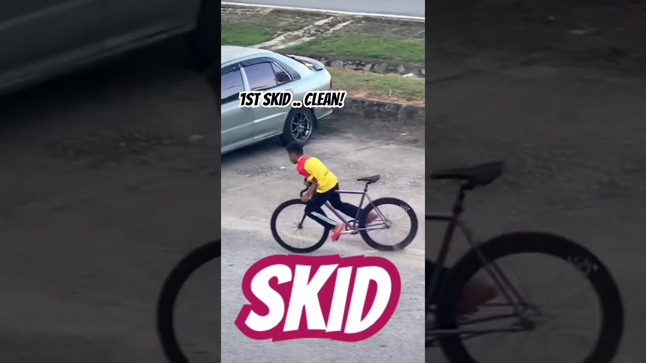 skid one footed! #fixiebike #cycling #hardtraining #fixiemalaysia #bicycle #cycle #bike