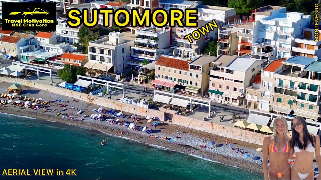 SUTOMORE grad i plaža Iz Vazduha Jesen 2024 - SUTOMORE Town [Aerial View in 4K] MNE Crna Gora