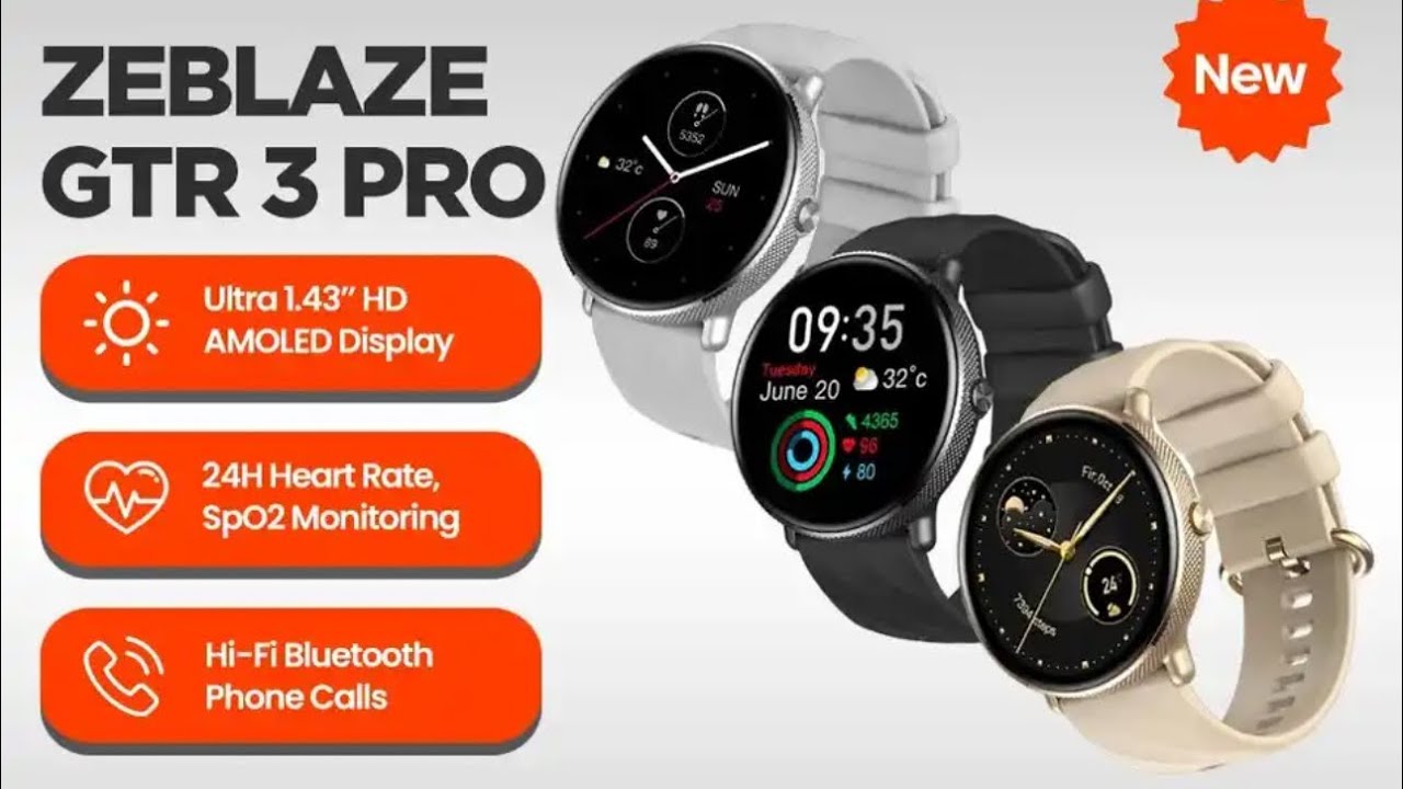 Zeblaze GTR 3 Pro|| Blood Pressure || Amoled ||GPS