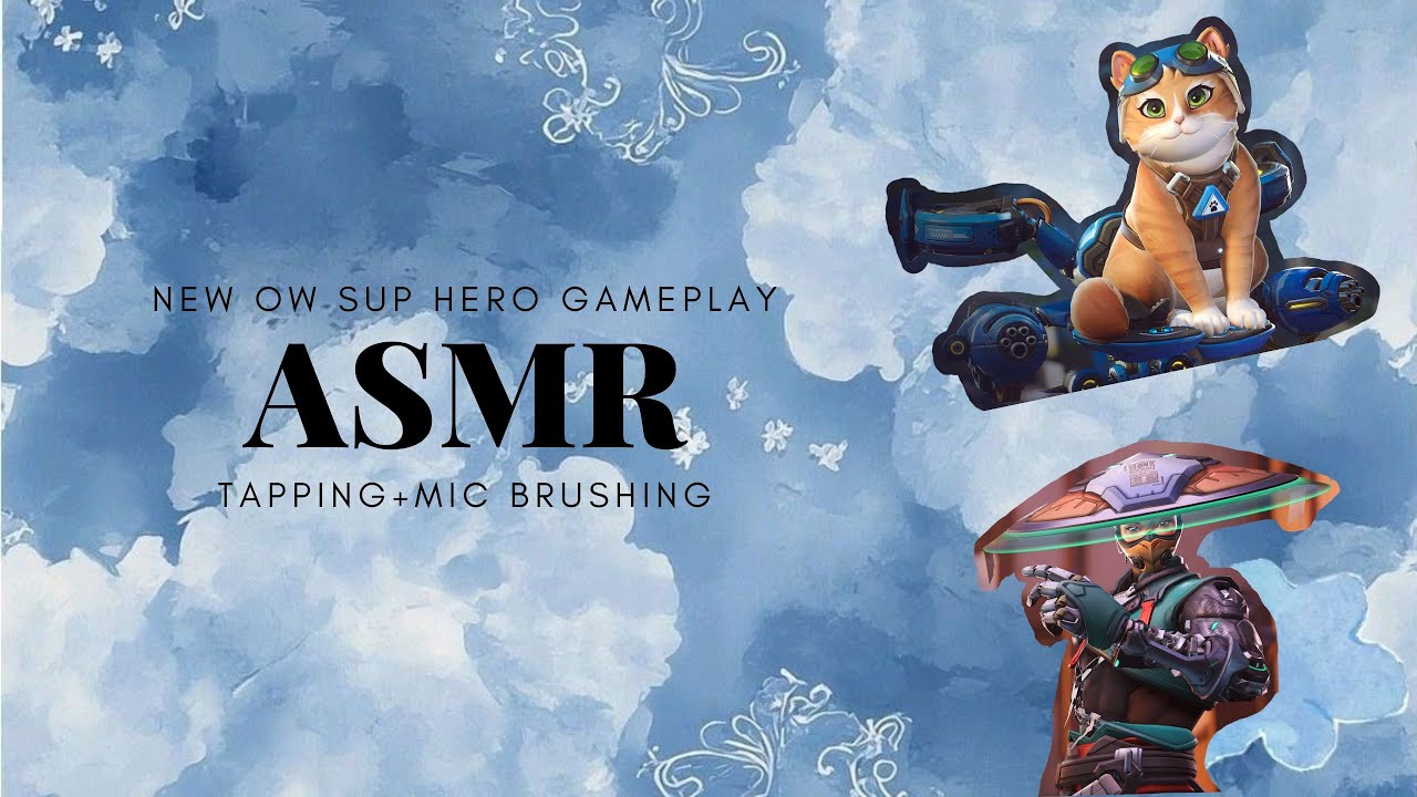 ASMR new overwatch supp gameplay (tapping+mic brushing)