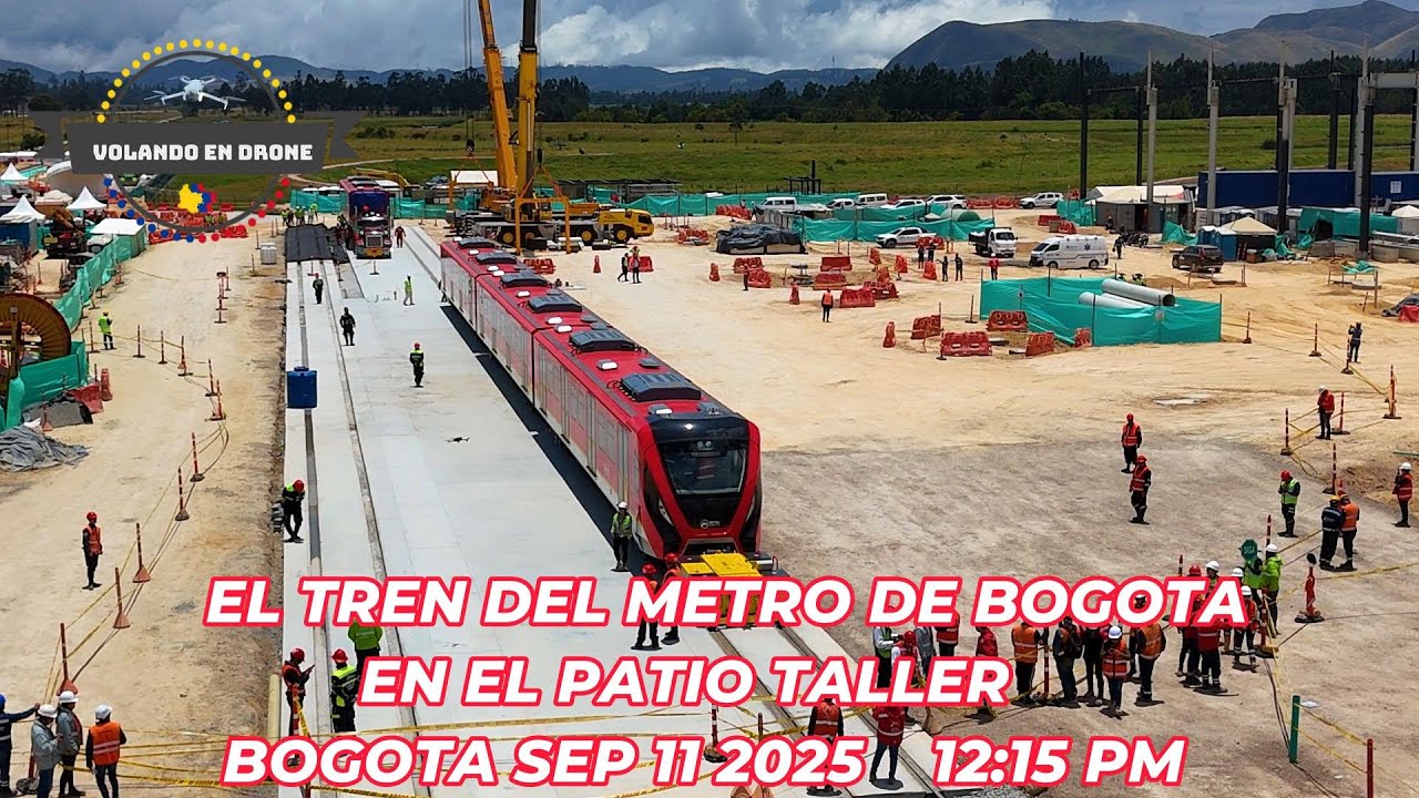 TREN METRO DE BOGOTA EN EL PATIO TALLER  SEP 11 2025
