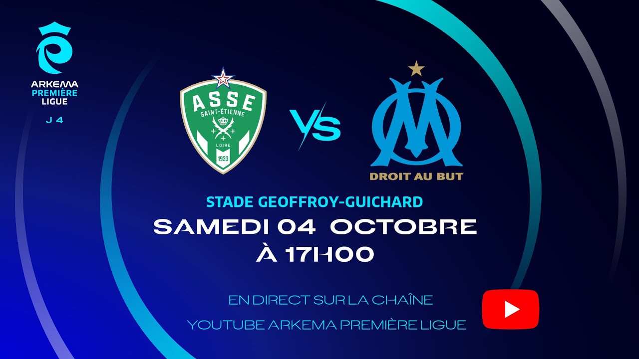 J4 I AS Saint Etienne vs Olympique Marseille en replay  I ARKEMA Premi&egrave;re Ligue 2025-2026