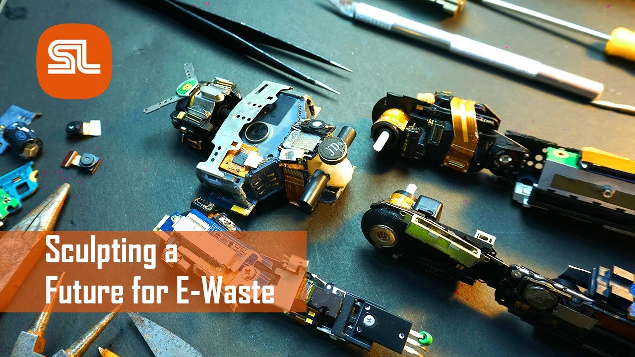 1house e waste sculpting