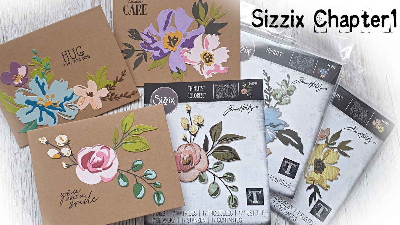 Sizzix Chapter1 Colorize Thinlits - Tim Holtz Floral Dies
