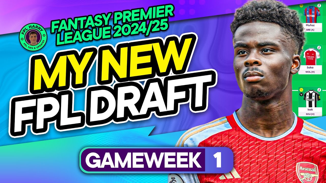 MY NEW FPL GW1 DRAFT ‼️ | 5,401 Rank 🌎 2nd in the world L4 Yrs | Fantasy Premier League Tips 2024/25