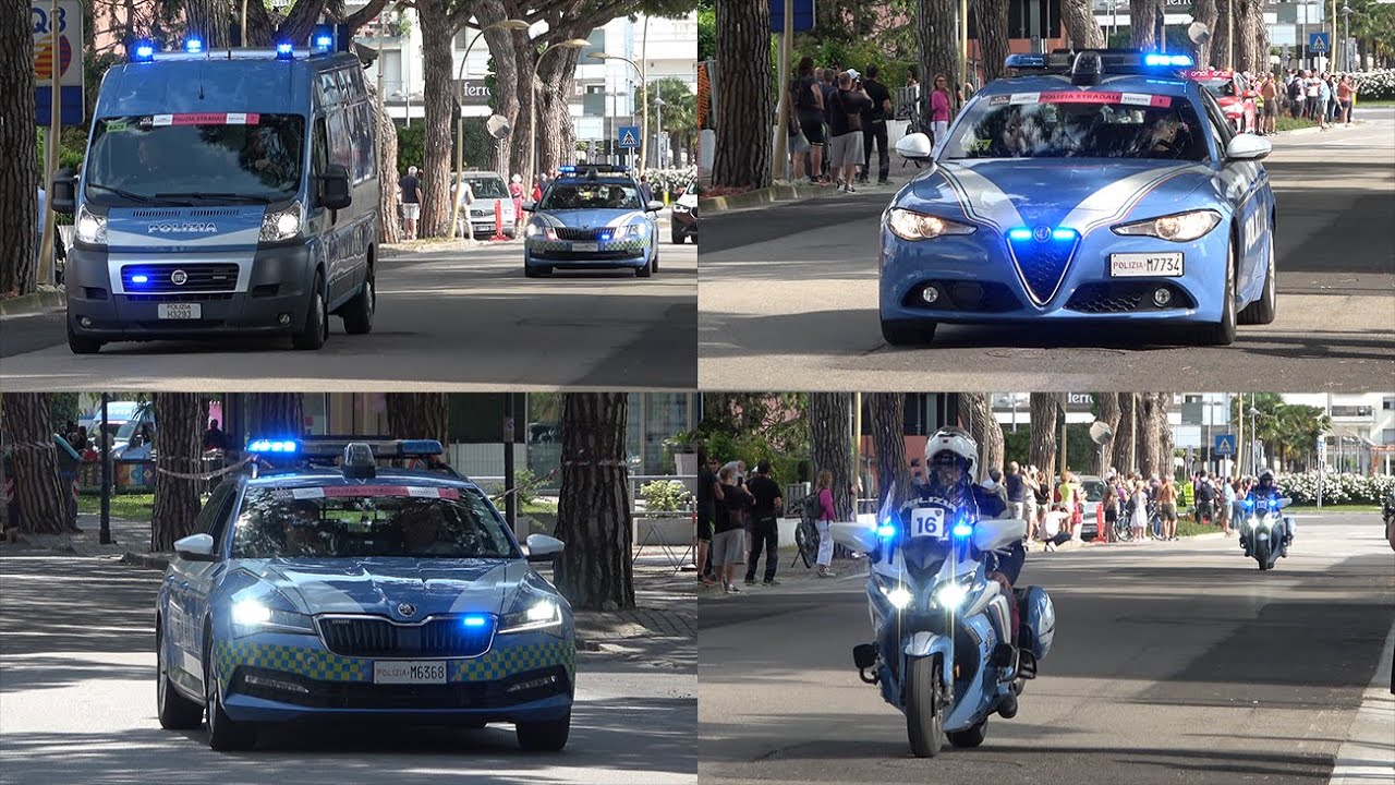 GIRO D'ITALIA 2023 - Mezzi di soccorso in scorta in emergenza - Italian emergency vehicles code 3