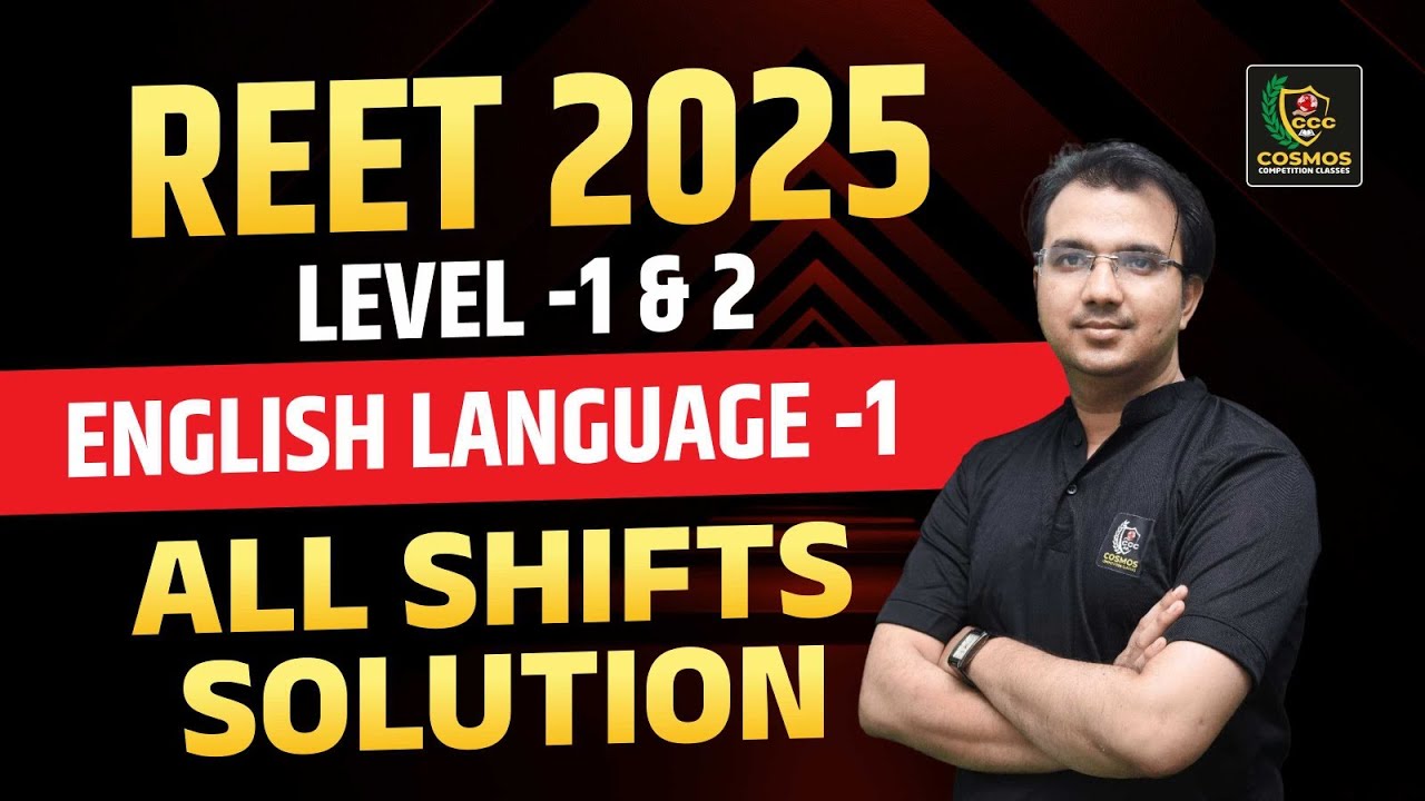 REET Exam 2025 | English All Shifts Paper Solution Paper | Pre Language -1 by Manish Sir
