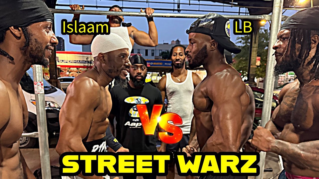 LB Vs Islaam First To 100 Pull Ups Wins | Brownsville Brooklyn Street Warz @SettleItOnTheBarz 