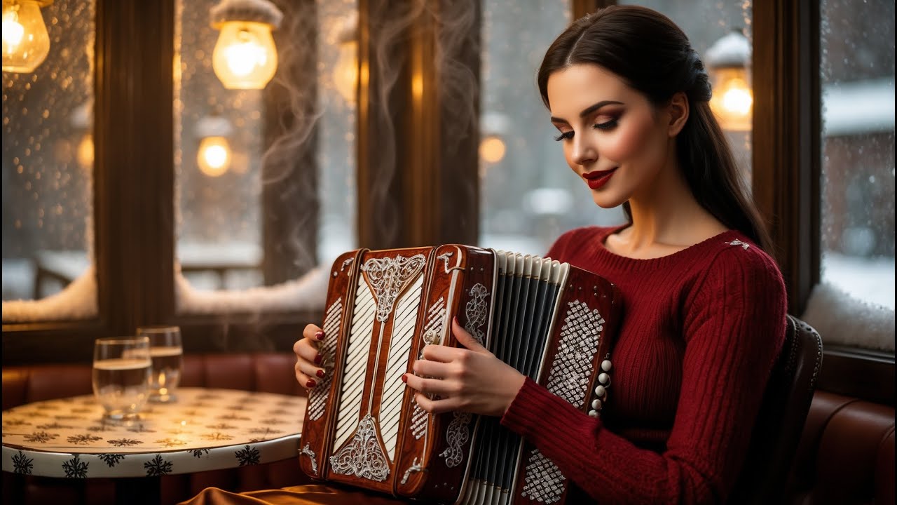 Soothing Accordion Music for Relaxation | Cafe Ambience