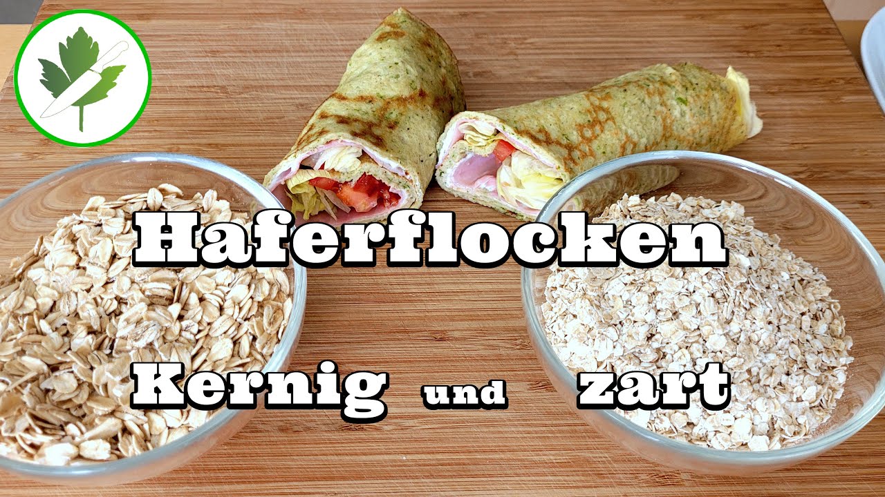 Haferflocken Unterschiede - zart und kernig 👉 Rezept für Pfannkuchen