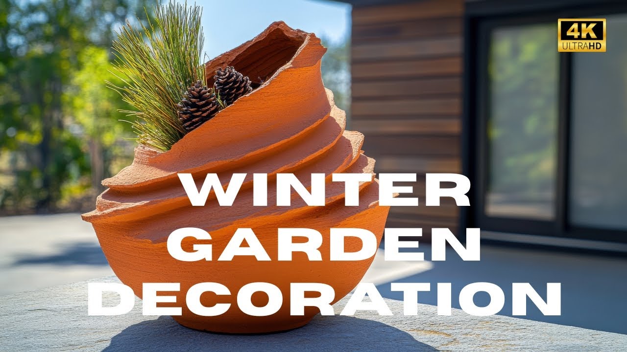 ❄️ Eco-Friendly Upcycled Winter Garden Decor from Natural Materials