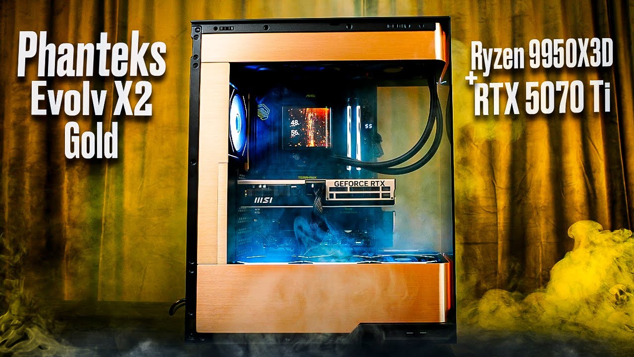 This GOLD PC Looks INSANE – Phanteks Evolv X2 Build I Ryzen 9950X3D + RTX 5070 Ti