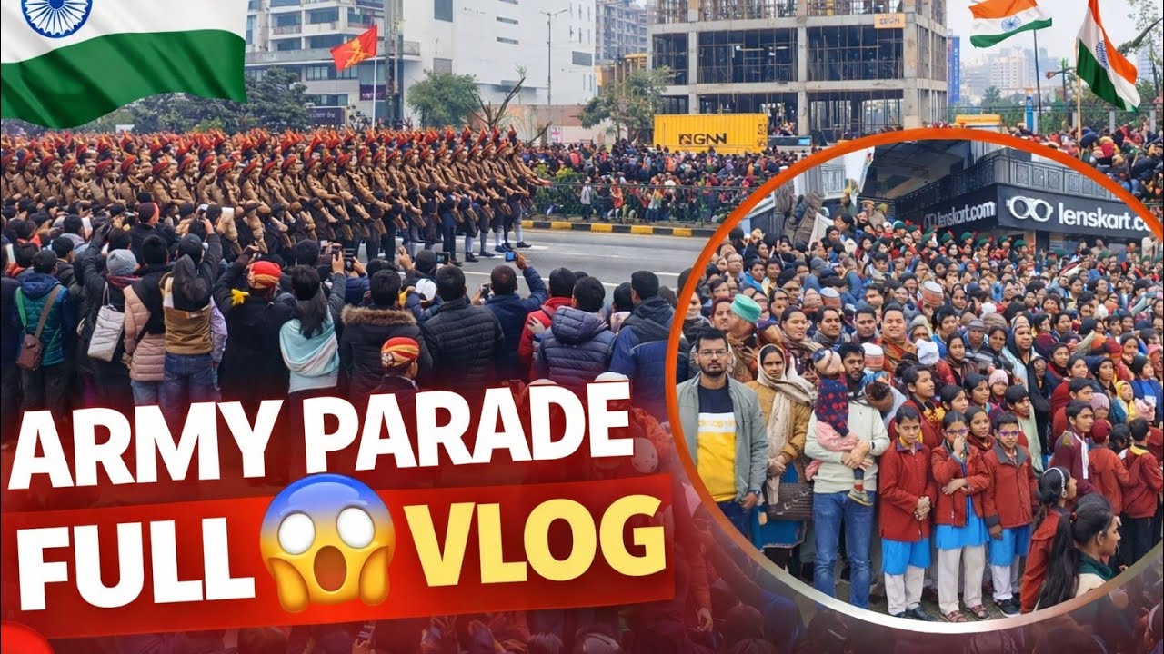 आज की Army Parade में भारी भीड़! पूरा माहौल बदल गया 😳🇮🇳 | Full Vlog”