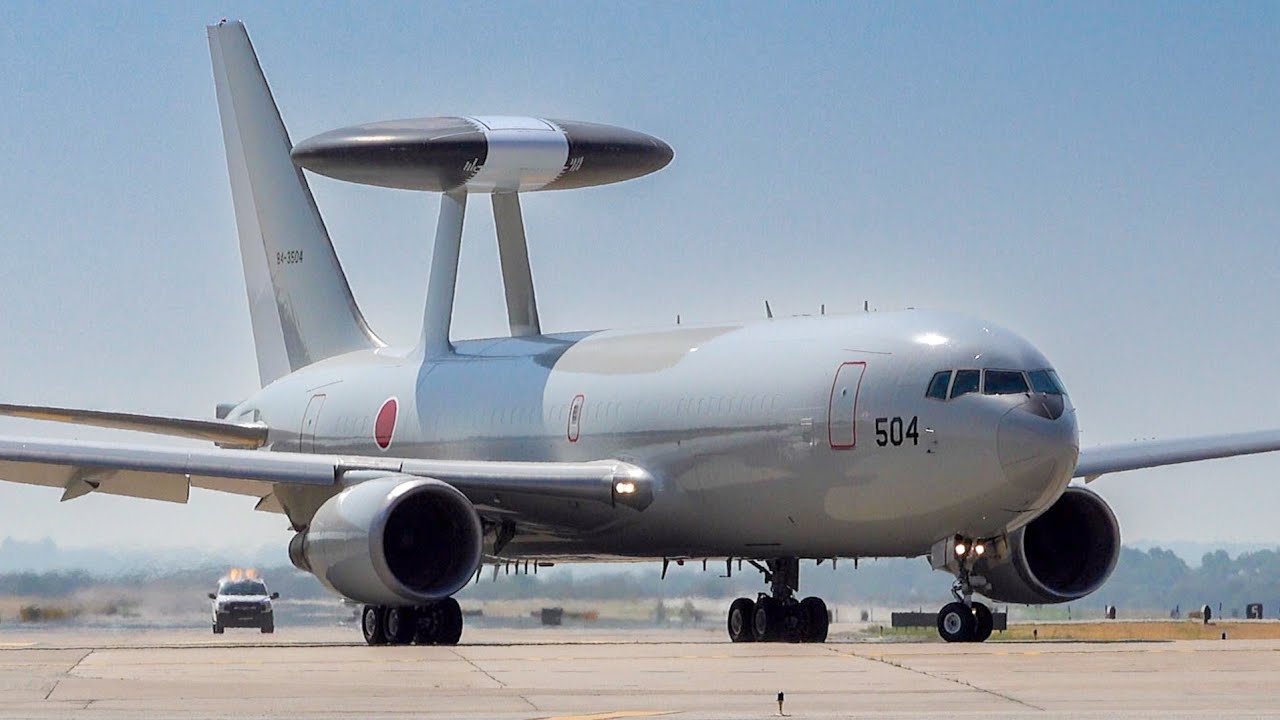 Extremely RARE Japan Air Self-Defence Force (JASDF) Boeing E-767 (B767-27CER) at Fort Worth, TX FTW
