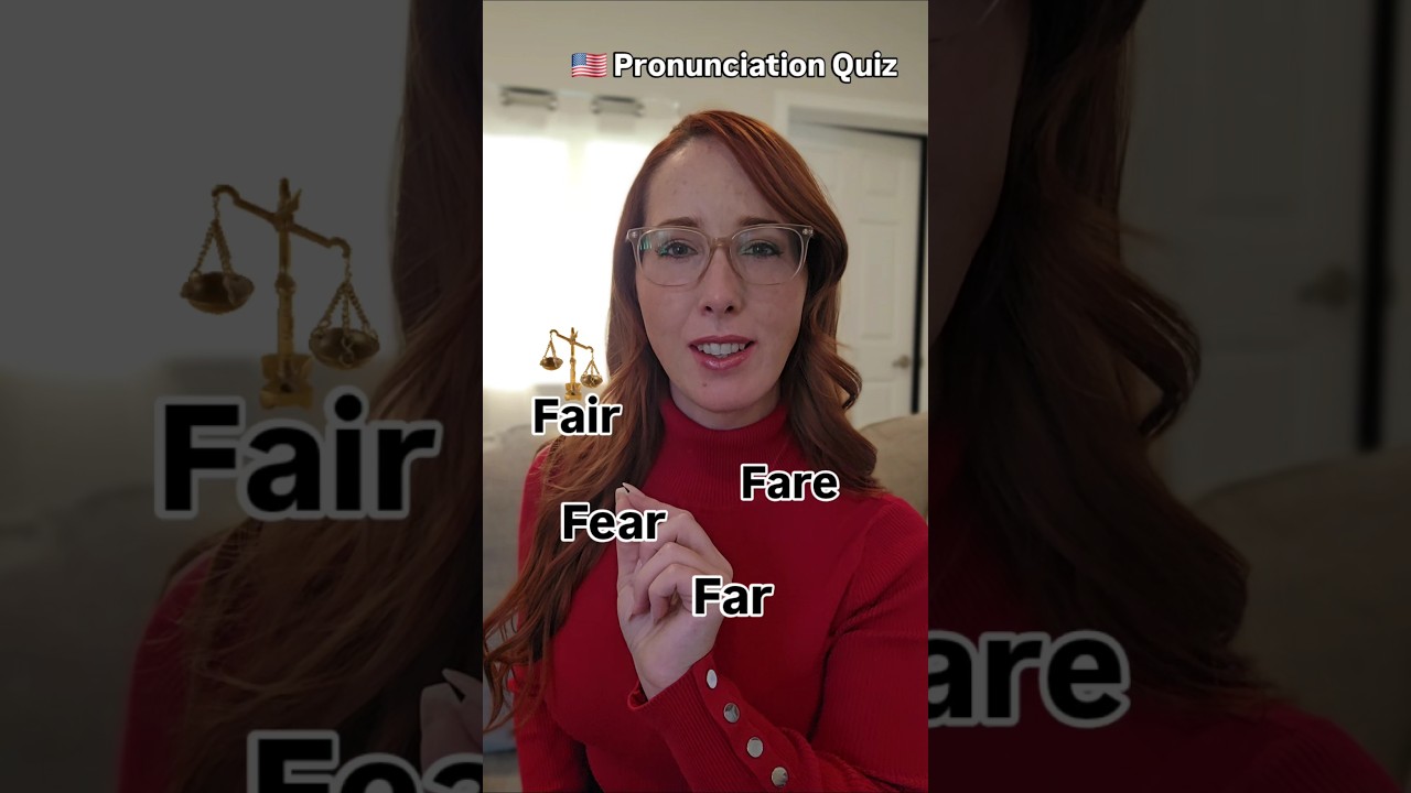 🇺🇲 English Pronunciation: fair, fear, far, fare #perfectlypronounced #americanenglish #pronunciation