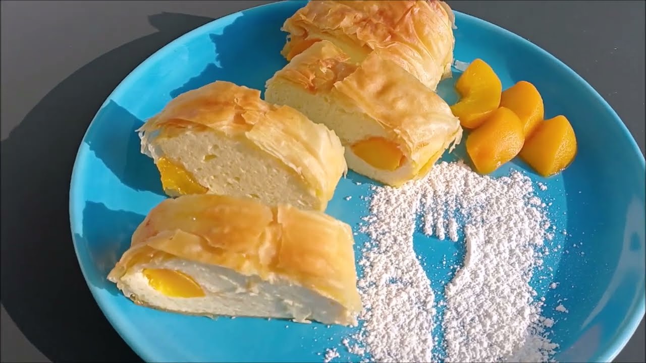 ❤️ Topfen-Pfirsich-Strudel