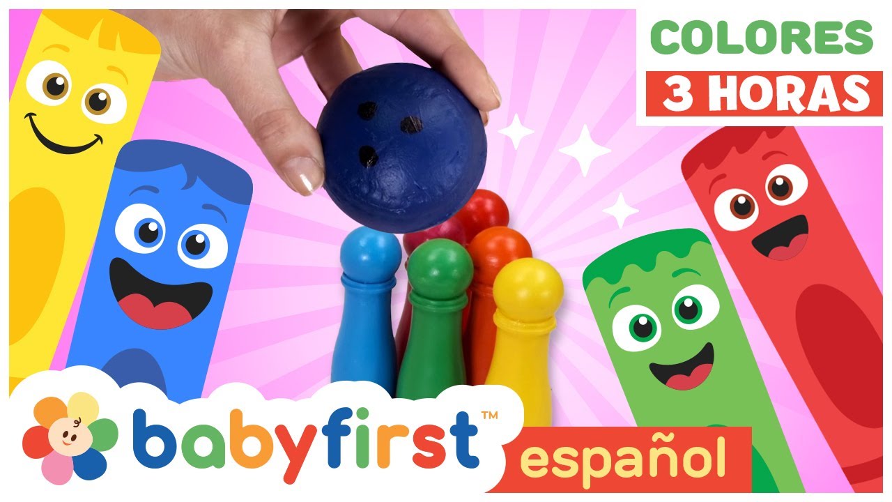 Colores en español para niños | La Pandilla de Colores | 3 HORAS | Todos los colores | BabyFirst TV