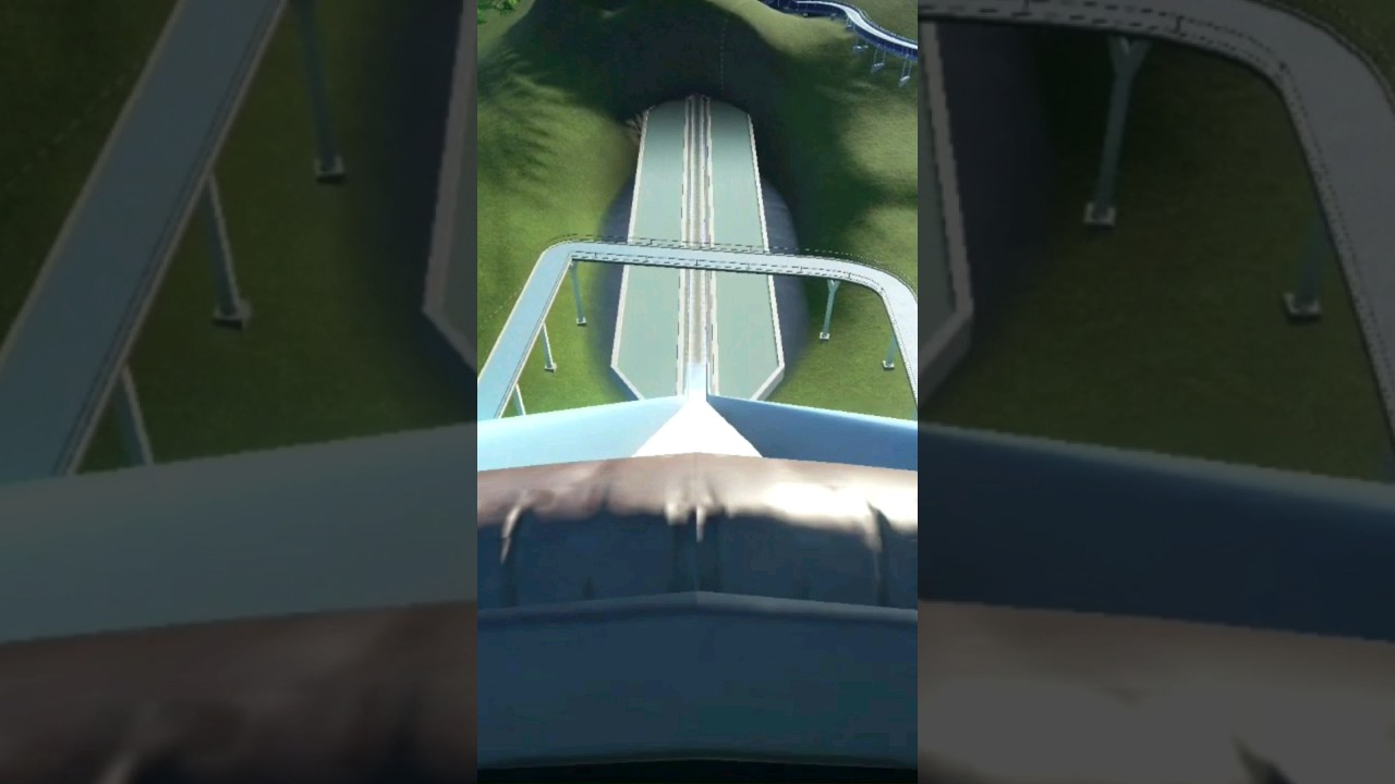 170 foot log Flume Drop with MEGA splashdown #planetcoaster #shorts #waterride #logflume #subscribe