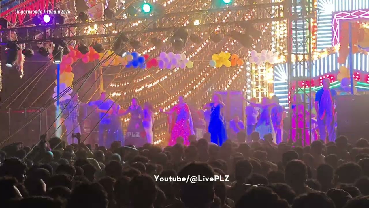 Kis Kisak Song Mass Dance @ Singarakonda Tirunala 2026! 🔥 Viral Public Response! | Lighting Prabhalu