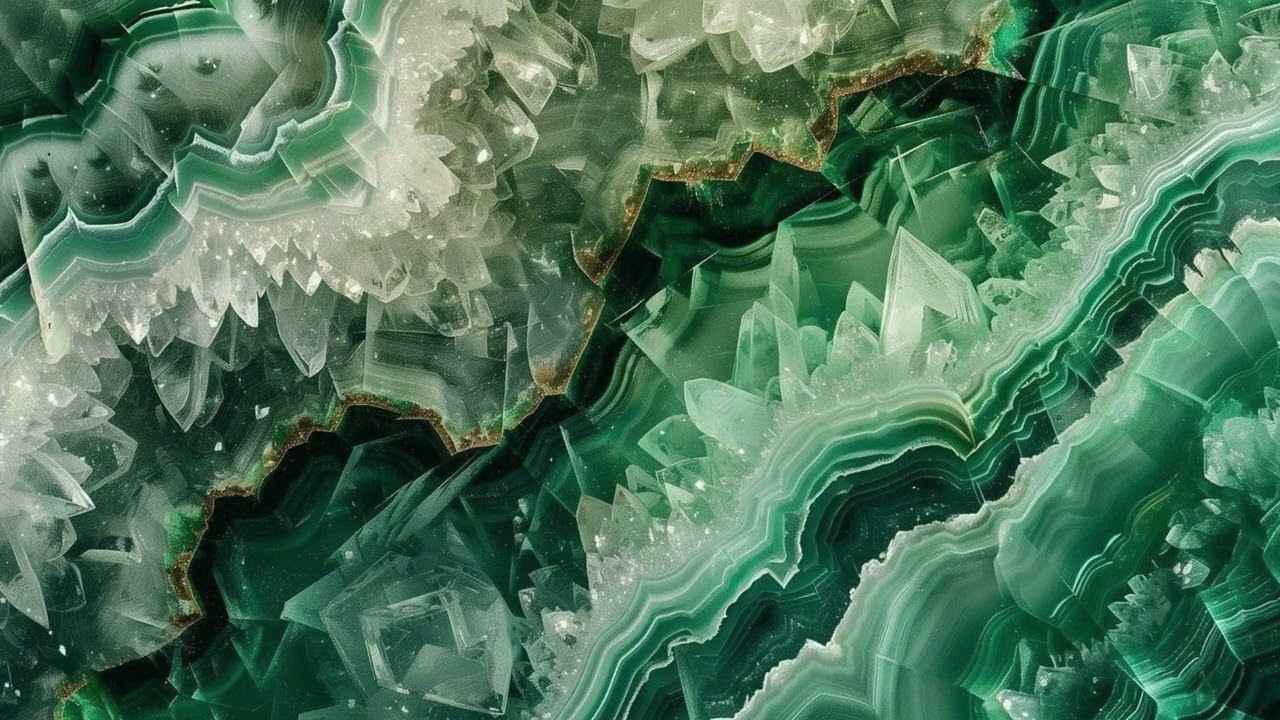 Attract Good Energy With Emerald Crystal Background | 4K HD | 1 Hour | No Motion