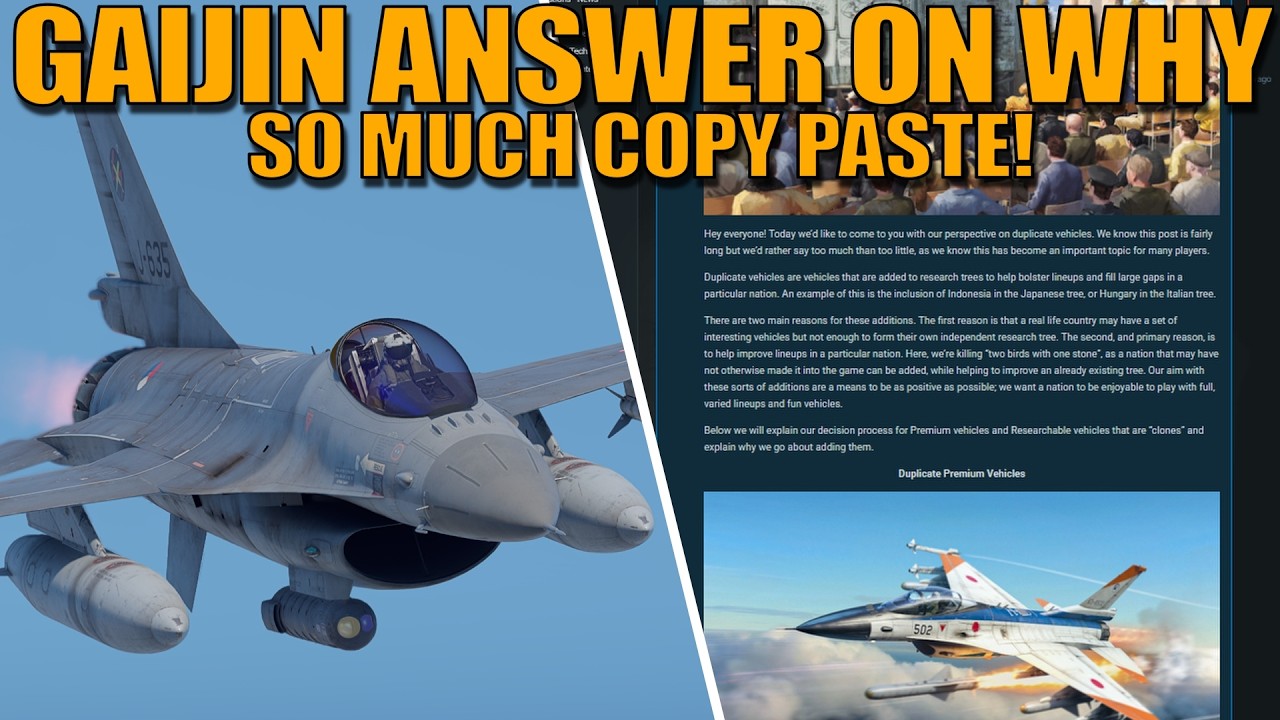 ОТВЕТ GAIJIN: ПОЧЕМУ ТАК МНОГО ТЕХНИКИ &laquo;КОПИПАСТ&raquo;! &mdash; War Thunder
