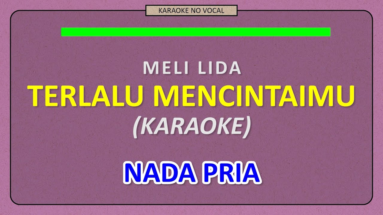 MELI LIDA - TERLALU MENCINTAIMU [ KARAOKE NO VOCAL ] NADA PRIA