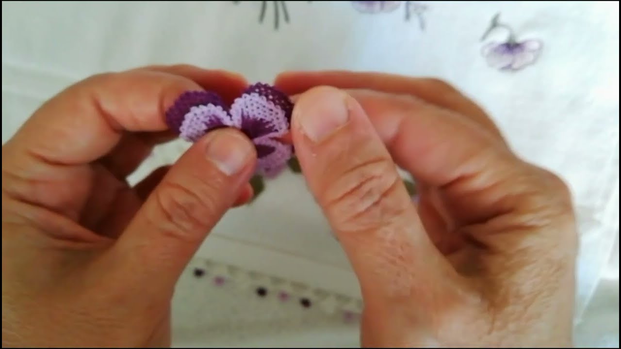 YENİ İĞNE OYASI MODELİ DAĞ YAPIMI ✔️HAVLU ARASINI EŞİTLEME NEEDLE LACE  elsanatları flower dıy