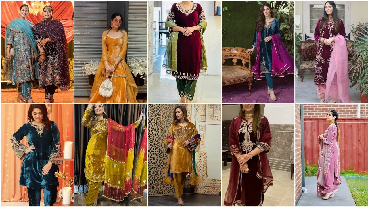 Boutique style Punjabi suits/Latest velvet suits design #trending #youtubevideos#punjabisuits