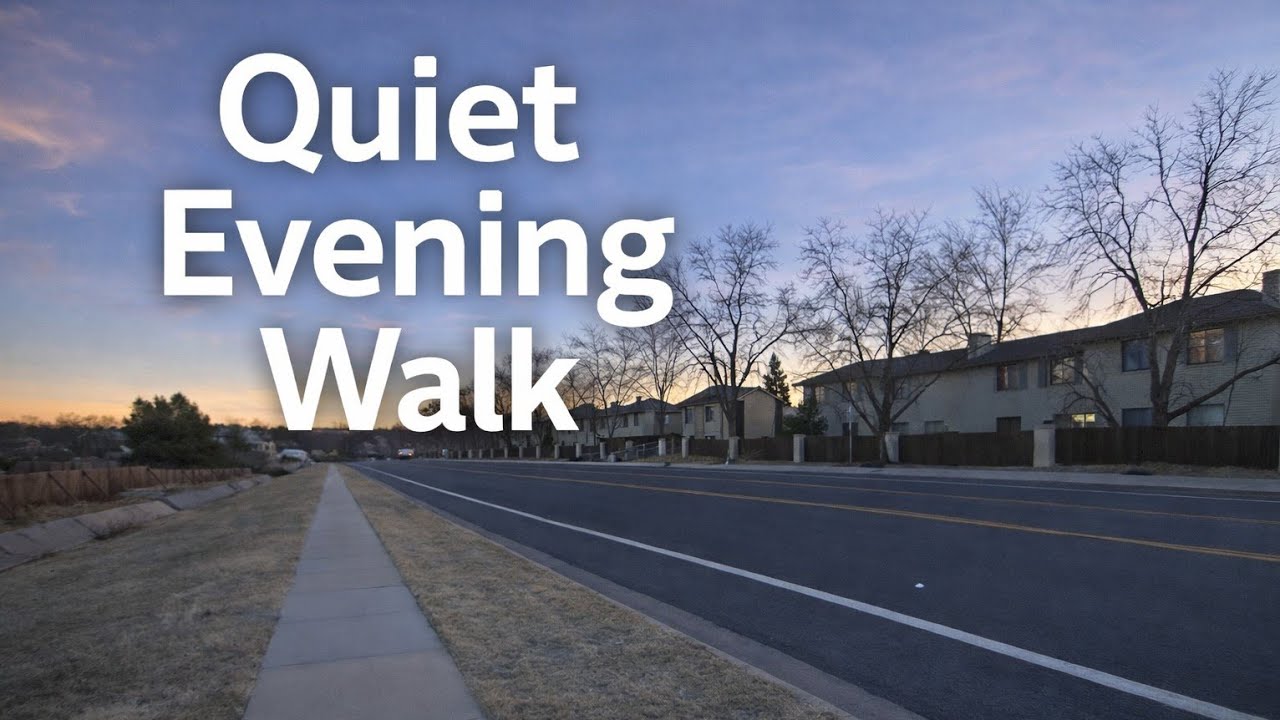 Quiet Evening Walk on a Peaceful Street | Relaxing Walking Sounds