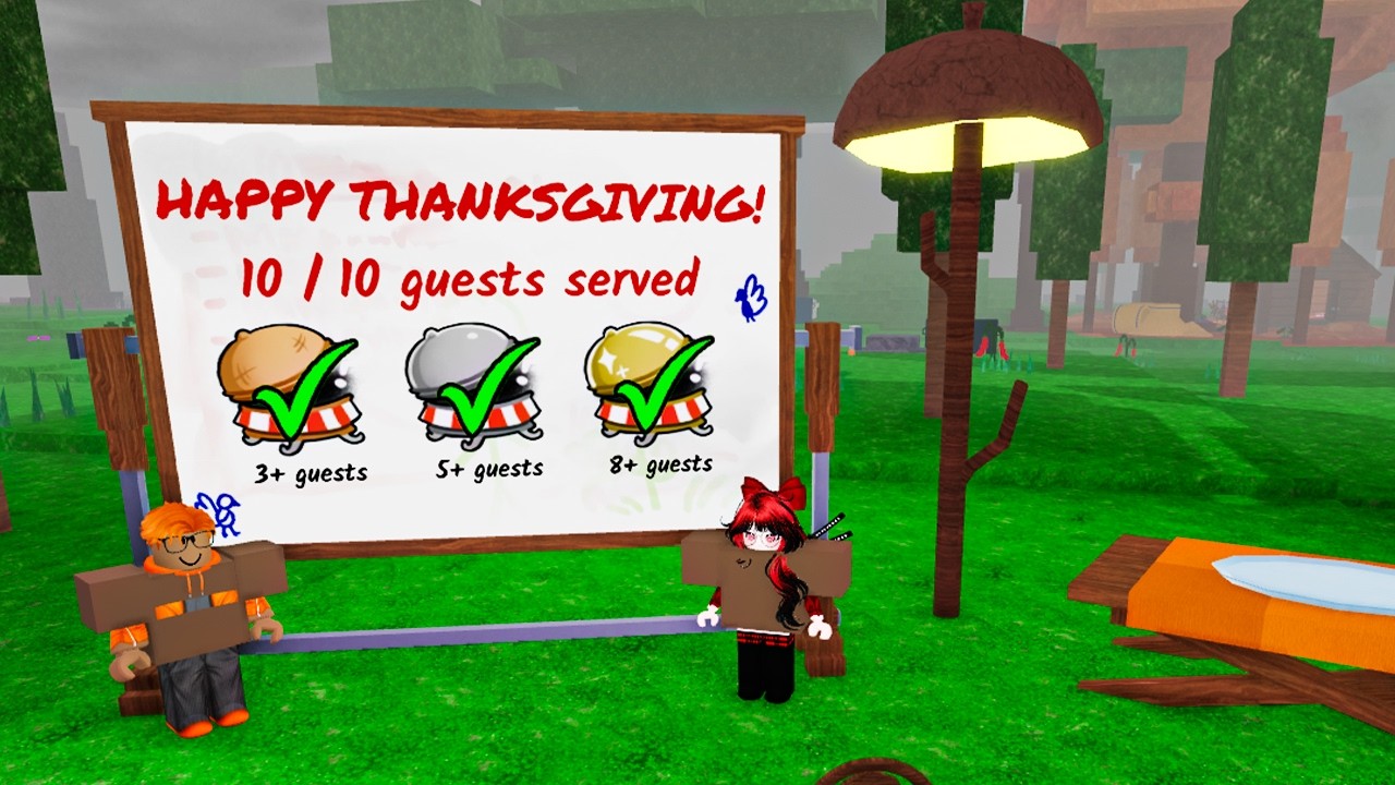 MENYELESAIKAN 10/10 TAMU EVENT THANKSGIVING CHALLENGE! | 99 NIGHTS IN THE FOREST