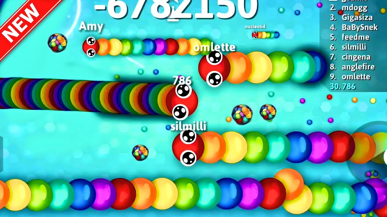 SNAKE IO🐍6000000- Score Epic Snake io Gameplay Snake.io Rainbow 🌈 Snake Game..