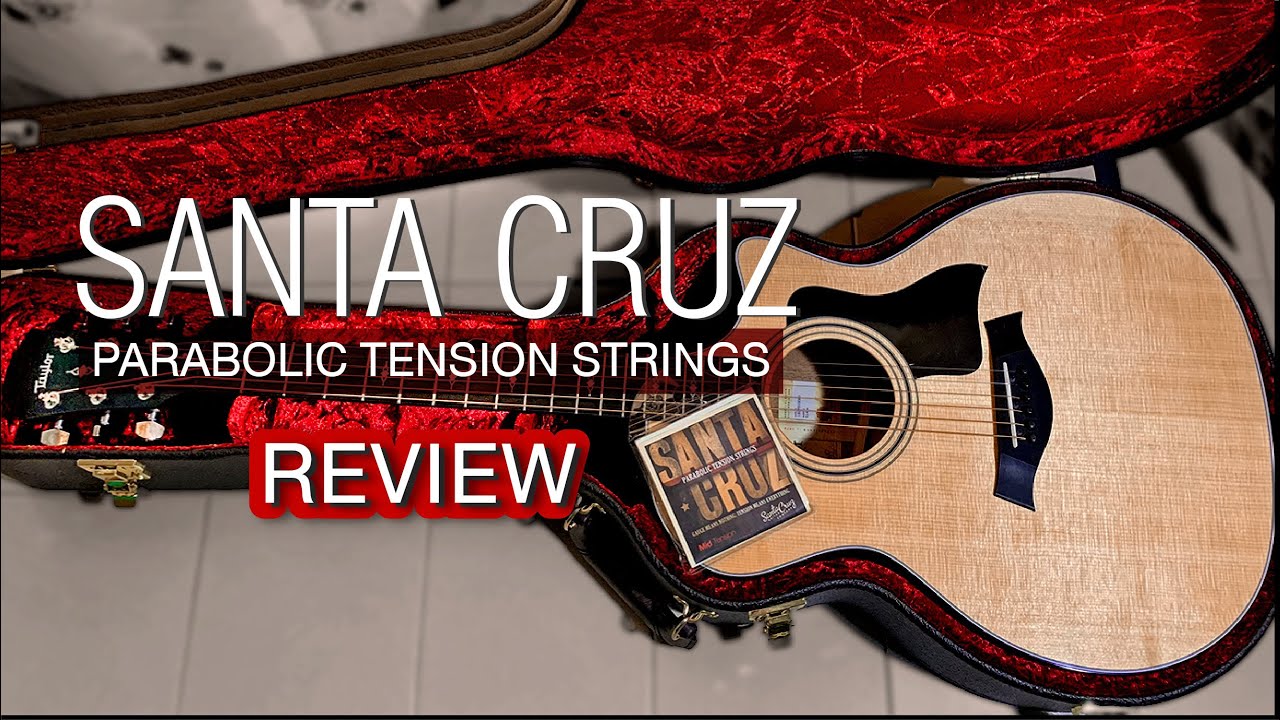 Santacruz Parabolic Tension Strings || with Taylor 314ce Vclass - Review