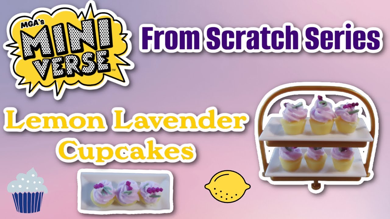 Making Miniature Lemon Lavender Cupcakes - NEW Miniverse From Scratch Series!