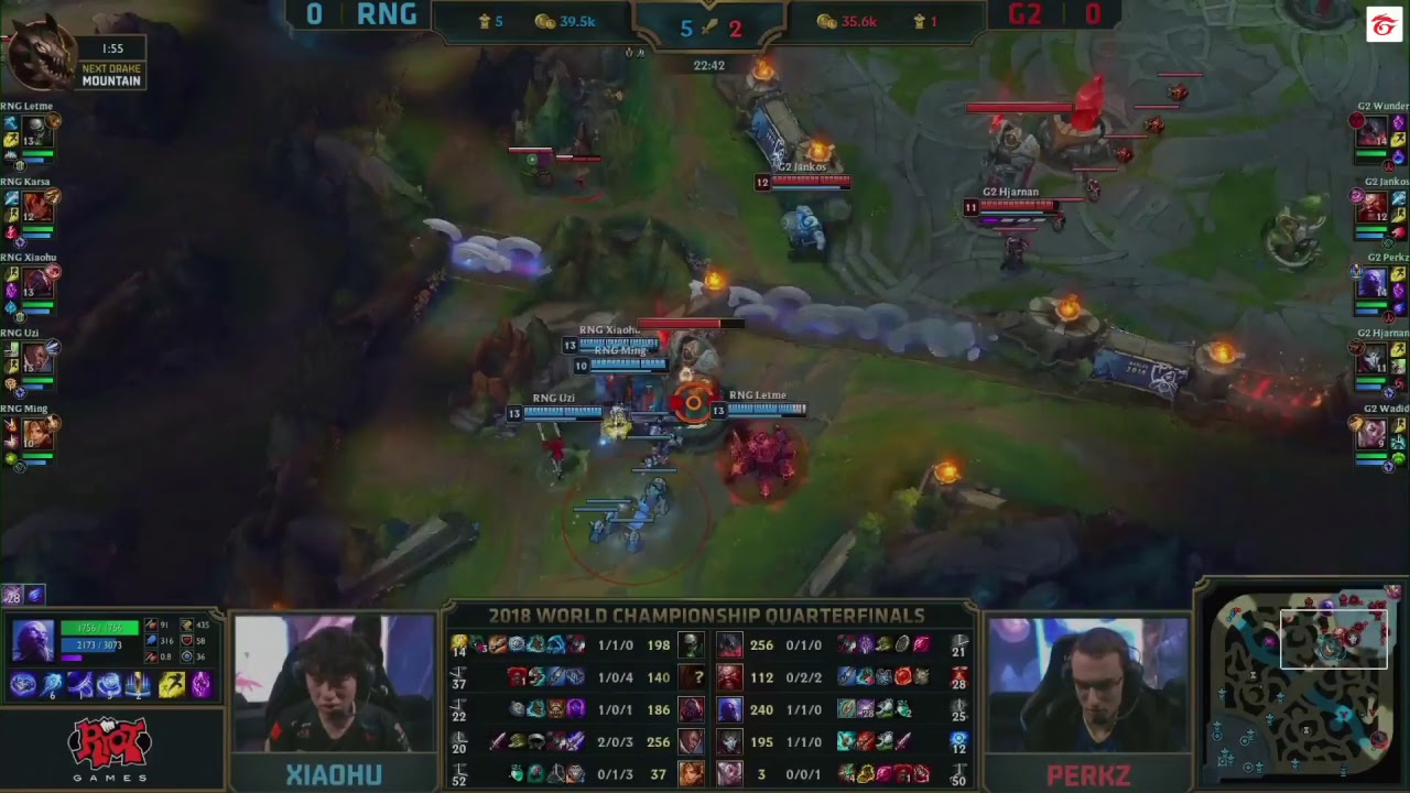 《LOL》2018 世界大賽八強賽 RNG vs G2