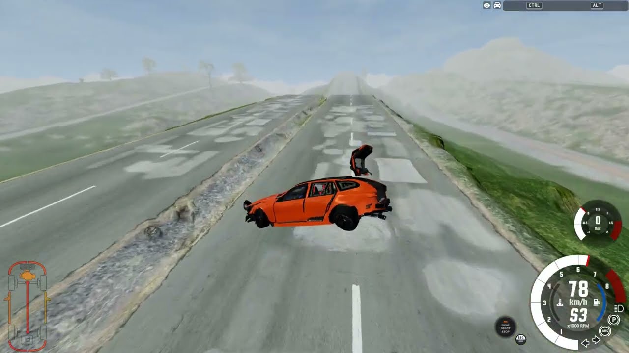 BeamNG drive проверка на выносливость BMW