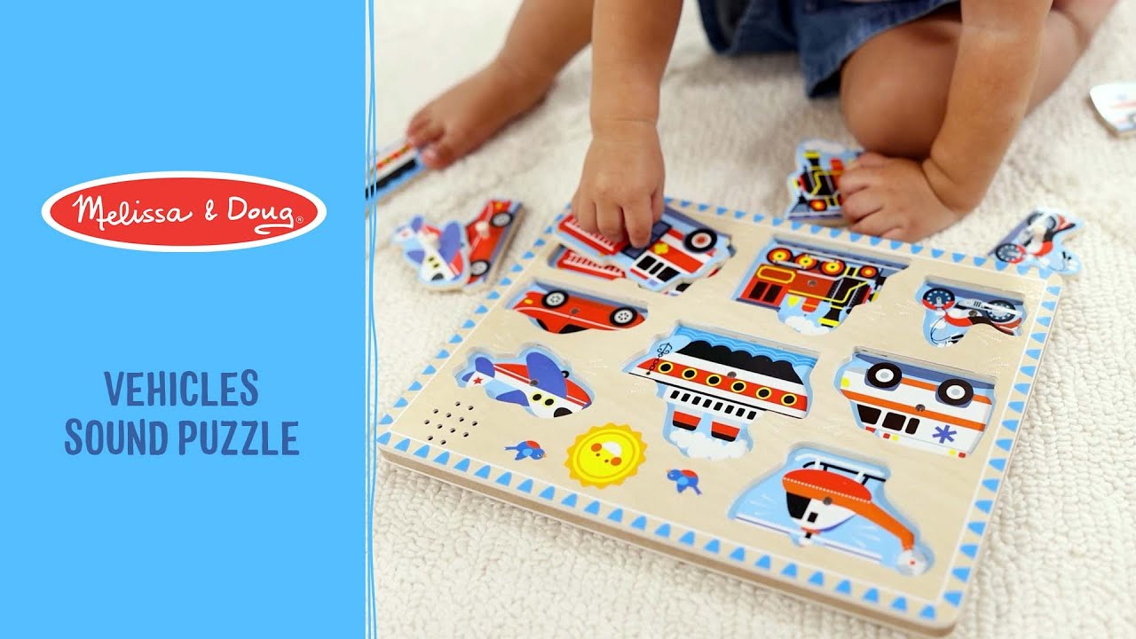 Melissa & Doug Vehicles Sound Puzzle - 8 Pieces