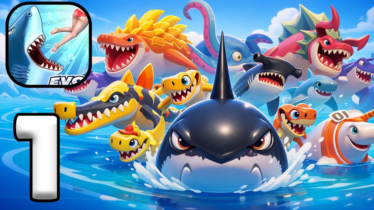 Hungry Shark Evolution 🦈 Unlocking Sharkjira! Epic Gameplay Walkthrough Part 1 (Android & iOS)