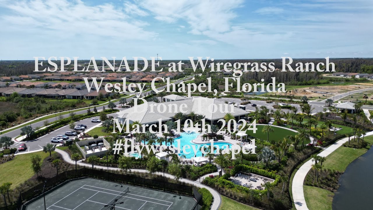 ESPLANADE at Wiregrass Ranch Wesley Chapel Florida Drone Tour March 10th 2024 #flywesleychapel