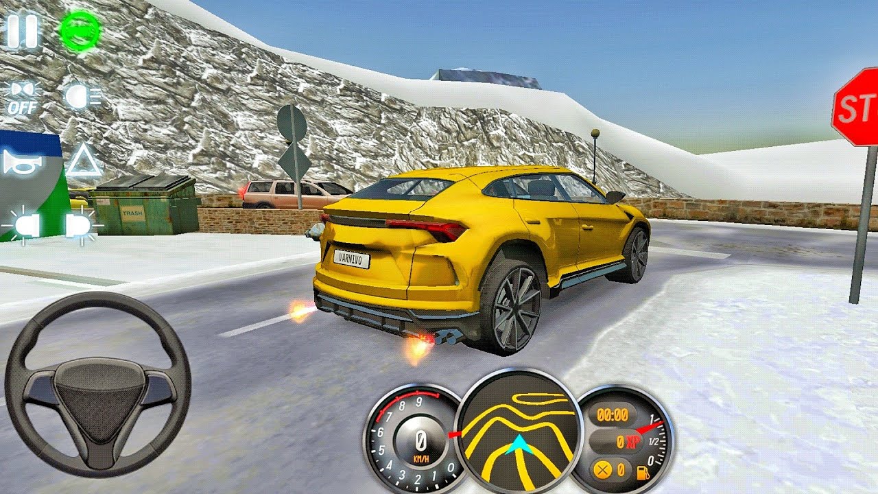 Driving School 2017 - Lamborghini Urus Snow Ride On Mountain Road - Car Games Android Gameplay