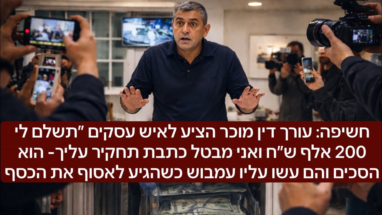 עורך דין מוכר הציע - 200 אלף ש