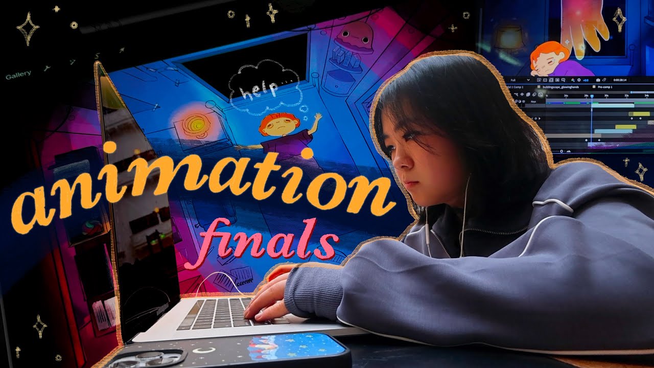 ART STUDENT FINALS 🌷͙֒ 2D animation, library sessions, productive study days