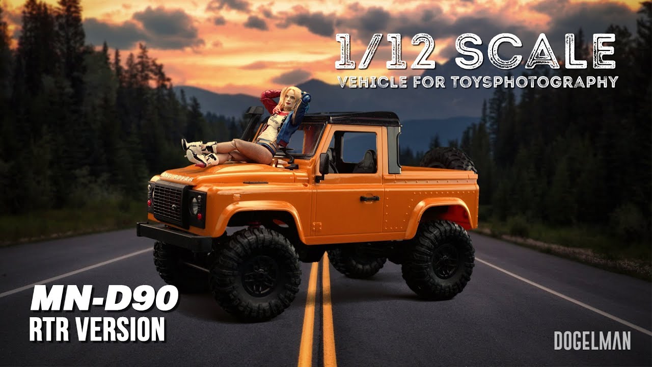1/12 SCALE JEEP | LANDROVER DEFENDER | MN-D90 | 4 WD RC CRAWLER