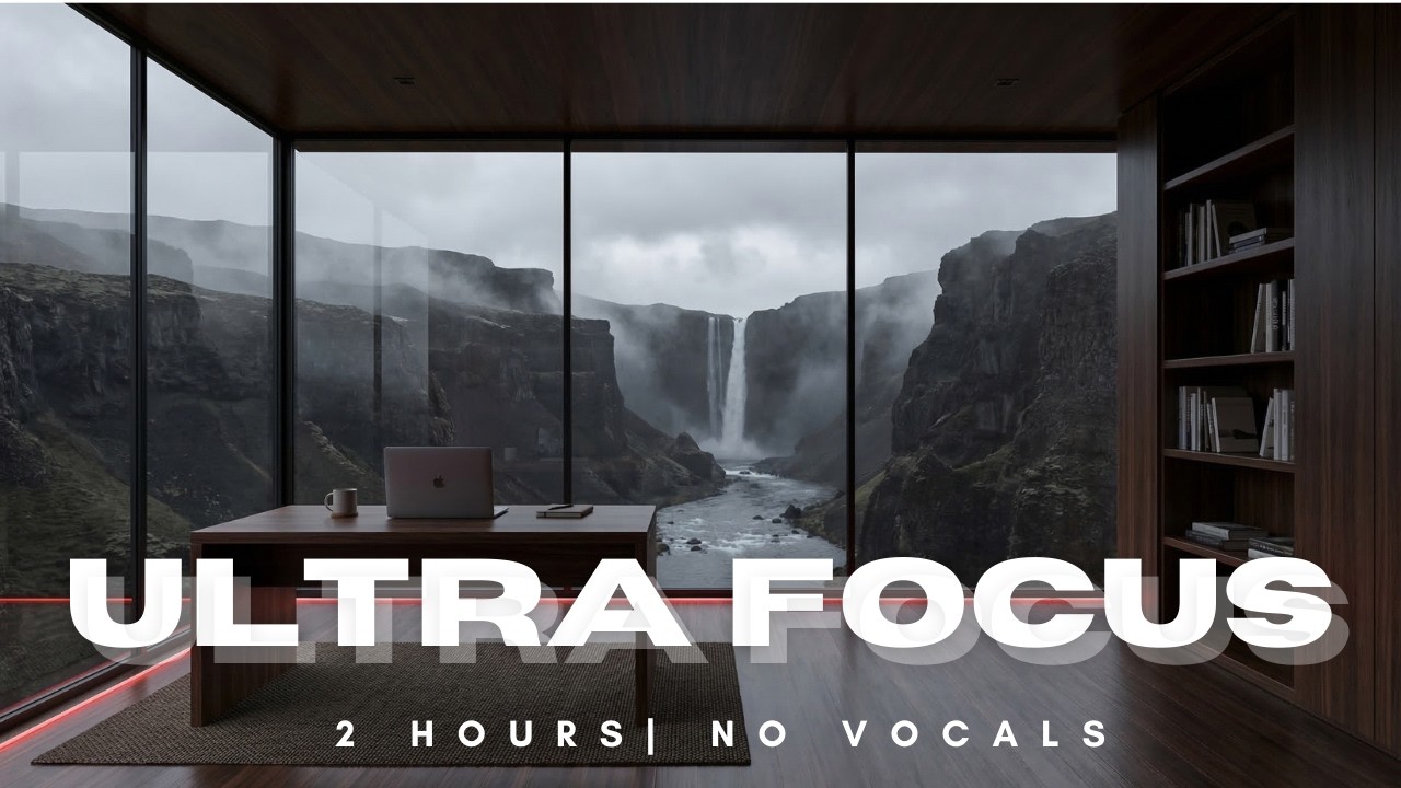 Dark Ambient Focus (2 Hours) — NO VOCALS | Night Rain Neon