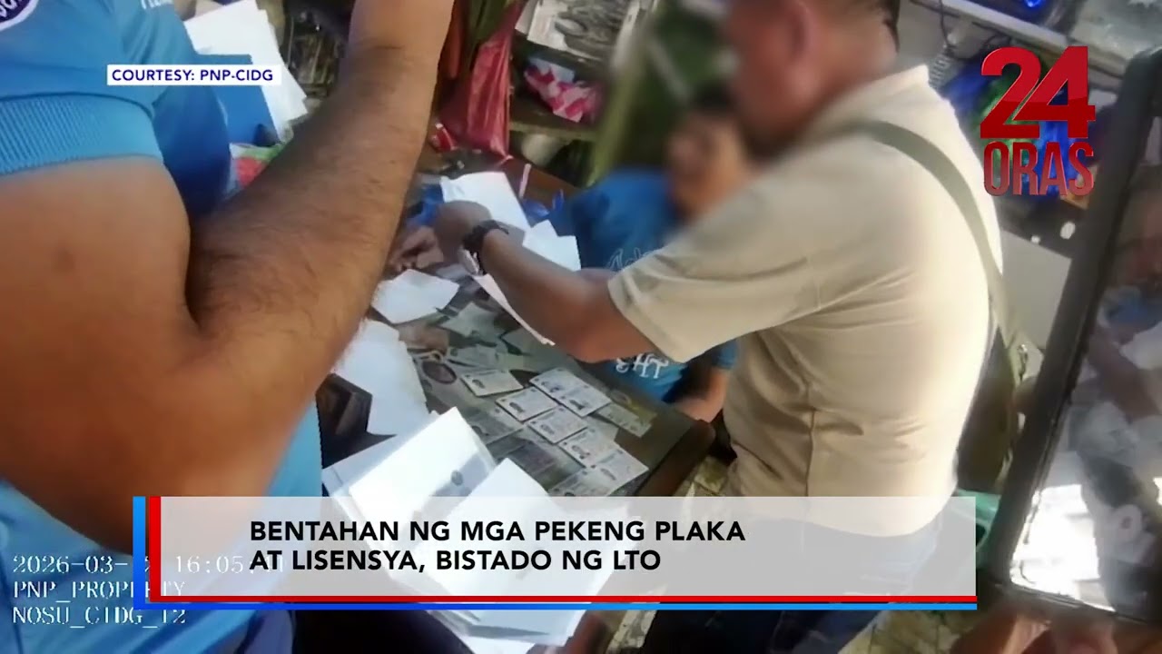 Pagawaan ng pekeng plaka, lisensya at iba pang LTO documents, bistado | 24 Oras